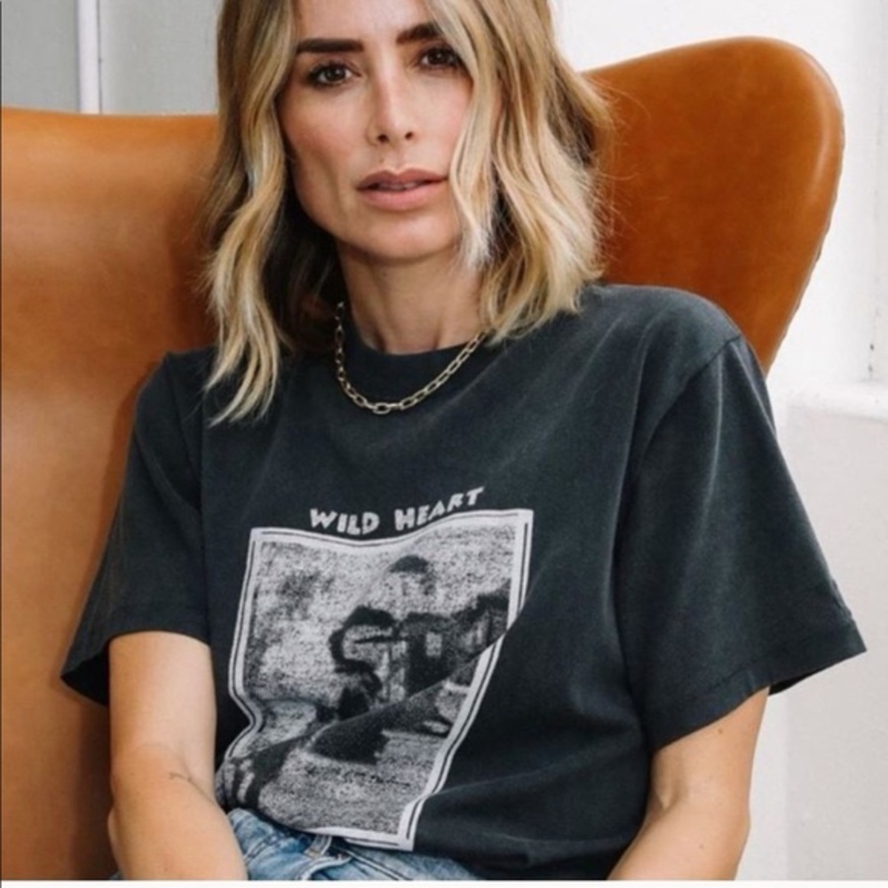 Anine Bing Wild Heart Graphic Tee XS